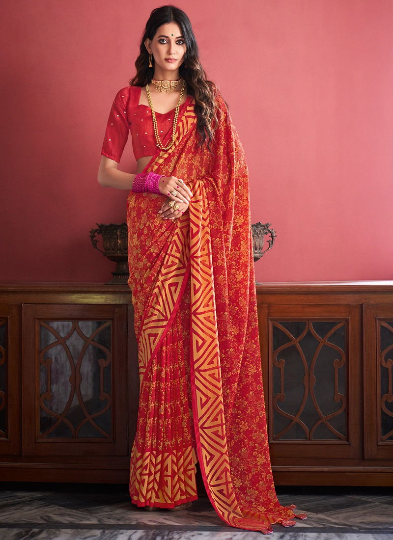 Ragga Printed Daily Wear Sarees Catalog